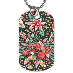 Christmas Pattern Dog Tag (one Side)