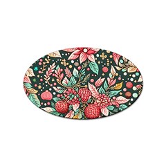 Christmas pattern Sticker Oval (100 pack)