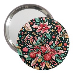 Christmas Pattern 3  Handbag Mirrors