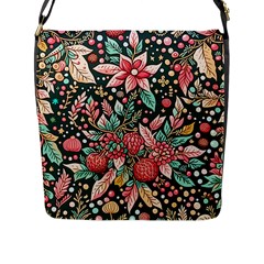 Christmas pattern Flap Closure Messenger Bag (L)