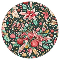 Christmas Pattern Round Trivet by Valentinaart