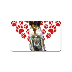 Brittany Spaniel Gift T- Shirt Cute Brittany Valentine Heart Paw Brittany Dog Lover Valentine Costum Yoga Reflexion Pose T- Shirtyoga Reflexion Pose T- Shirt Magnet (name Card) by hizuto