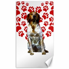 Brittany Spaniel Gift T- Shirt Cute Brittany Valentine Heart Paw Brittany Dog Lover Valentine Costum Yoga Reflexion Pose T- Shirtyoga Reflexion Pose T- Shirt Canvas 40  X 72  by hizuto