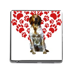 Brittany Spaniel Gift T- Shirt Cute Brittany Valentine Heart Paw Brittany Dog Lover Valentine Costum Yoga Reflexion Pose T- Shirtyoga Reflexion Pose T- Shirt Memory Card Reader (square 5 Slot) by hizuto