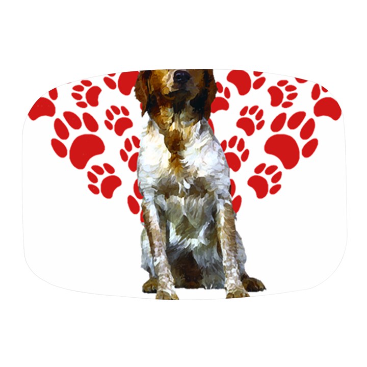 Brittany Spaniel Gift T- Shirt Cute Brittany Valentine Heart Paw Brittany Dog Lover Valentine Costum Yoga Reflexion Pose T- Shirtyoga Reflexion Pose T- Shirt Mini Square Pill Box