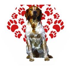 Brittany Spaniel Gift T- Shirt Cute Brittany Valentine Heart Paw Brittany Dog Lover Valentine Costum Yoga Reflexion Pose T- Shirtyoga Reflexion Pose T- Shirt Wooden Puzzle Hexagon by hizuto