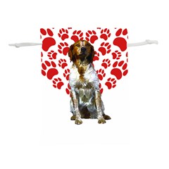 Brittany Spaniel Gift T- Shirt Cute Brittany Valentine Heart Paw Brittany Dog Lover Valentine Costum Yoga Reflexion Pose T- Shirtyoga Reflexion Pose T- Shirt Lightweight Drawstring Pouch (l) by hizuto