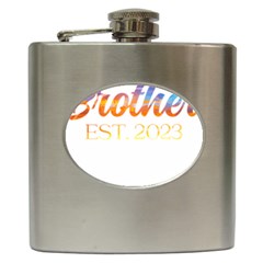 Brother To Be T- Shirt Promoted To Brother Established 2023 Sunrise Design Brother To Be 2023 T- Shi Yoga Reflexion Pose T- Shirtyoga Reflexion Pose T- Shirt Hip Flask (6 Oz) by hizuto