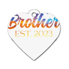 Brother To Be T- Shirt Promoted To Brother Established 2023 Sunrise Design Brother To Be 2023 T- Shi Yoga Reflexion Pose T- Shirtyoga Reflexion Pose T- Shirt Dog Tag Heart (one Side) by hizuto