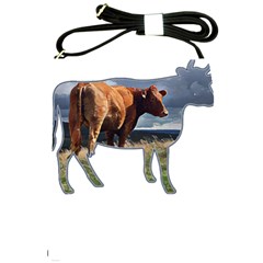 Brown Cow T- Shirt Brown Cow Painting Within A Cow Silhouette Outline T- Shirt Yoga Reflexion Pose T- Shirtyoga Reflexion Pose T- Shirt Shoulder Sling Bag by hizuto