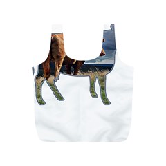 Brown Cow T- Shirt Brown Cow Painting Within A Cow Silhouette Outline T- Shirt Yoga Reflexion Pose T- Shirtyoga Reflexion Pose T- Shirt Full Print Recycle Bag (s) by hizuto