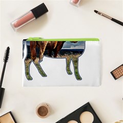 Brown Cow T- Shirt Brown Cow Painting Within A Cow Silhouette Outline T- Shirt Yoga Reflexion Pose T- Shirtyoga Reflexion Pose T- Shirt Cosmetic Bag (xs) by hizuto