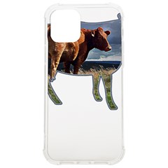 Brown Cow T- Shirt Brown Cow Painting Within A Cow Silhouette Outline T- Shirt Yoga Reflexion Pose T- Shirtyoga Reflexion Pose T- Shirt Iphone 12/12 Pro Tpu Uv Print Case by hizuto