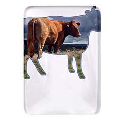 Brown Cow T- Shirt Brown Cow Painting Within A Cow Silhouette Outline T- Shirt Yoga Reflexion Pose T- Shirtyoga Reflexion Pose T- Shirt Rectangular Glass Fridge Magnet (4 Pack) by hizuto