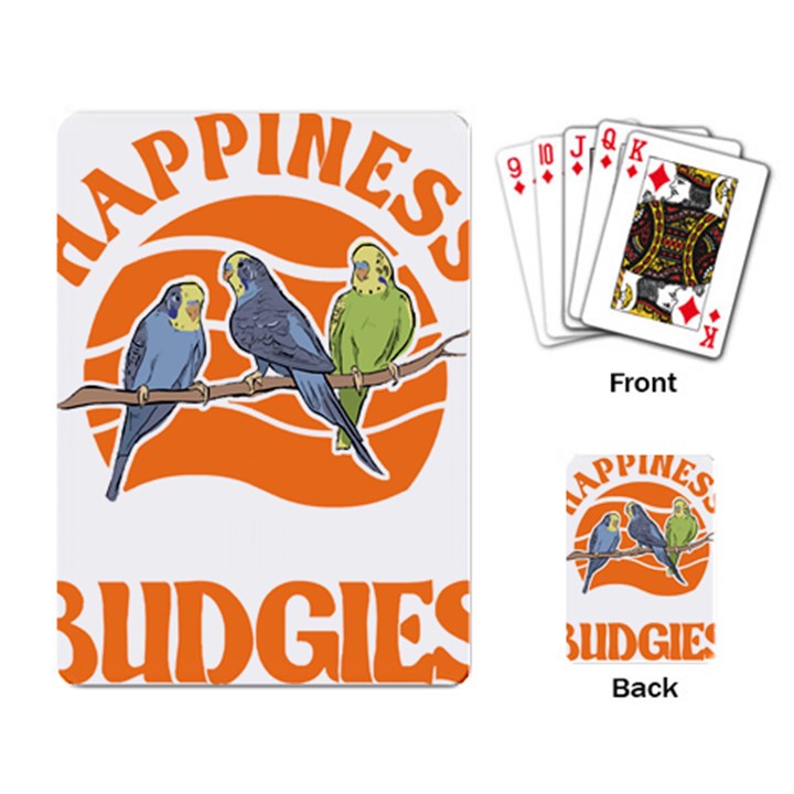 Budgie T- Shirt Budgie Happiness Parakeet Cockatiel T- Shirt Yoga Reflexion Pose T- Shirtyoga Reflexion Pose T- Shirt Playing Cards Single Design (Rectangle)