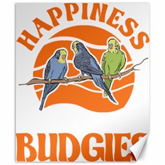 Budgie T- Shirt Budgie Happiness Parakeet Cockatiel T- Shirt Yoga Reflexion Pose T- Shirtyoga Reflexion Pose T- Shirt Canvas 8  X 10 