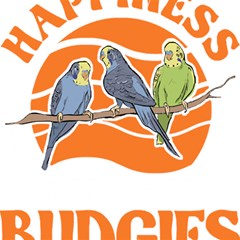 Budgie T- Shirt Budgie Happiness Parakeet Cockatiel T- Shirt Yoga Reflexion Pose T- Shirtyoga Reflexion Pose T- Shirt Play Mat (square) by hizuto