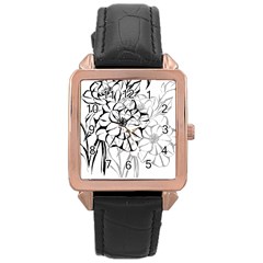 Camellia T- Shirt Camellia T- Shirt Yoga Reflexion Pose T- Shirtyoga Reflexion Pose T- Shirt Rose Gold Leather Watch 