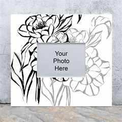 Camellia T- Shirt Camellia T- Shirt Yoga Reflexion Pose T- Shirtyoga Reflexion Pose T- Shirt White Wall Photo Frame 5  X 7  by hizuto