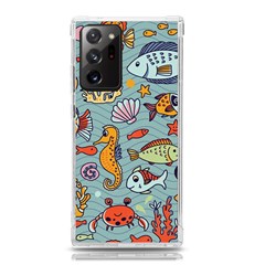 Cartoon Underwater Seamless Pattern With Crab Fish Seahorse Coral Marine Elements Samsung Galaxy Note 20 Ultra Tpu Uv Case by uniart180623