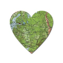 Map Earth World Russia Europe Heart Magnet by Bangk1t