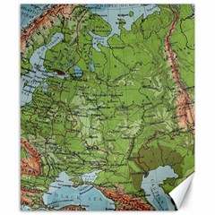 Map Earth World Russia Europe Canvas 8  X 10  by Bangk1t