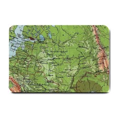 Map Earth World Russia Europe Small Doormat by Bangk1t