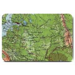 Map Earth World Russia Europe Large Doormat by Bangk1t