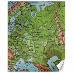 Map Earth World Russia Europe Canvas 11  X 14  by Bangk1t