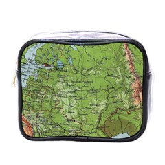 Map Earth World Russia Europe Mini Toiletries Bag (one Side) by Bangk1t