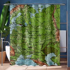 Map Earth World Russia Europe Shower Curtain 60  X 72  (medium)  by Bangk1t