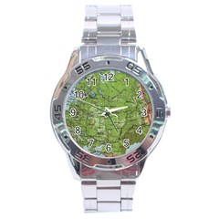 Map Earth World Russia Europe Stainless Steel Analogue Watch by Bangk1t