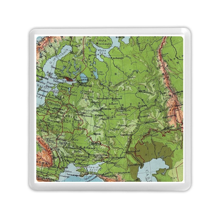 Map Earth World Russia Europe Memory Card Reader (Square)