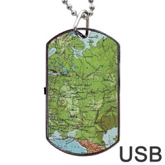 Map Earth World Russia Europe Dog Tag Usb Flash (one Side) by Bangk1t