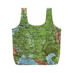 Map Earth World Russia Europe Full Print Recycle Bag (m) by Bangk1t