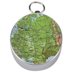 Map Earth World Russia Europe Silver Compasses by Bangk1t