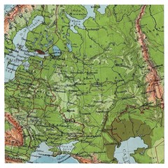 Map Earth World Russia Europe Wooden Puzzle Square by Bangk1t