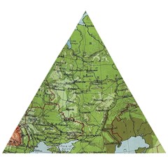 Map Earth World Russia Europe Wooden Puzzle Triangle by Bangk1t