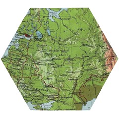 Map Earth World Russia Europe Wooden Puzzle Hexagon by Bangk1t