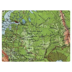 Map Earth World Russia Europe Premium Plush Fleece Blanket (extra Small) by Bangk1t