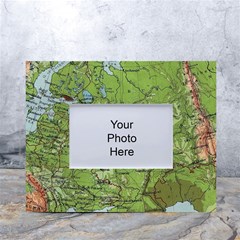 Map Earth World Russia Europe White Tabletop Photo Frame 4 x6  by Bangk1t