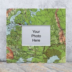 Map Earth World Russia Europe White Wall Photo Frame 5  X 7  by Bangk1t