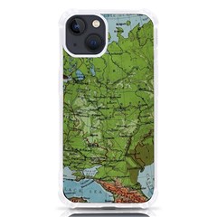 Map Earth World Russia Europe Iphone 13 Tpu Uv Print Case by Bangk1t