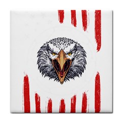 Usa Soccer T- Shirt U S A Patriotic American Flag Soccer Ball Football T- Shirt (1) Tile Coaster by ZUXUMI