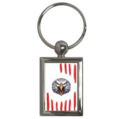 Usa Soccer T- Shirt U S A Patriotic American Flag Soccer Ball Football T- Shirt (1) Key Chain (rectangle) by ZUXUMI