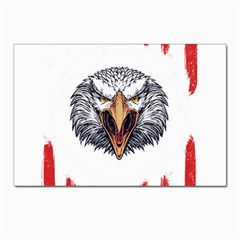 Usa Soccer T- Shirt U S A Patriotic American Flag Soccer Ball Football T- Shirt (1) Postcard 4 x 6  (pkg Of 10) by ZUXUMI