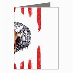 Usa Soccer T- Shirt U S A Patriotic American Flag Soccer Ball Football T- Shirt (1) Greeting Card by ZUXUMI