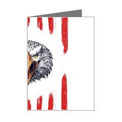 Usa Soccer T- Shirt U S A Patriotic American Flag Soccer Ball Football T- Shirt (1) Mini Greeting Card by ZUXUMI