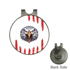 Usa Soccer T- Shirt U S A Patriotic American Flag Soccer Ball Football T- Shirt (1) Hat Clips With Golf Markers by ZUXUMI