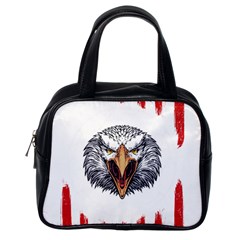 Usa Soccer T- Shirt U S A Patriotic American Flag Soccer Ball Football T- Shirt (1) Classic Handbag (one Side) by ZUXUMI